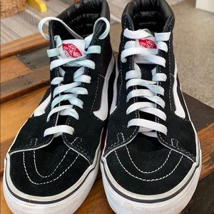 High Top Black and White Vans